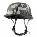 Retro Cruiser Half Face Helmet Motorcycle Riding Leather Camouflage/Black