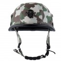 Retro Cruiser Half Face Helmet Motorcycle Riding Leather Camouflage/Black