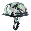 Retro Cruiser Half Face Helmet Motorcycle Riding Leather Camouflage/Black