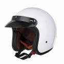 Black/White ABS Motorcycle Vintage Helmet Open Face