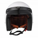 Black/White ABS Motorcycle Vintage Helmet Open Face