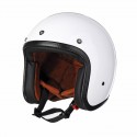 Black/White ABS Motorcycle Vintage Helmet Open Face