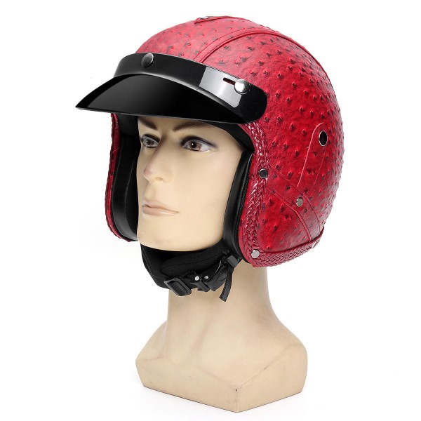 DOT 3/4 Face Motorcycle Motorbike Helmet Scooter Riding Protection Visor M L XL