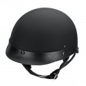 DOT CE Motorcycle Half Face Helmet Chopper Cruiser Scooter ABS Shell M-XXL Black