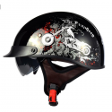 ABS Electric Bicycle Half Face Motorcycle Helmet Retro Electric Motorcar