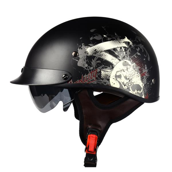 ABS Electric Bicycle Half Face Motorcycle Helmet Retro Electric Motorcar