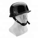 Motorcycle German Style Half Face Helmet Motocross Bike Bright Black M/L/XL