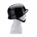 Motorcycle German Style Half Face Helmet Motocross Bike Bright Black M/L/XL