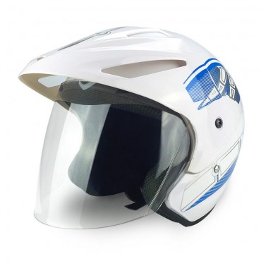 Motorcycle Half Face Helmet ABS Cycling Off-road Scooter Rainproof Breathable