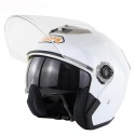 Motorcycle Scooter Half Face Helmet Dual Lens Riding Protective Breathable Anti-UV