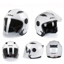 Motorcycle Scooter Half Open Face Helmet Dual Lens Anti-fog Ridng Protective