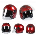 Motorcycle Scooter Half Open Face Helmet Dual Lens Anti-fog Ridng Protective