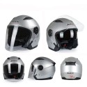 Motorcycle Scooter Half Open Face Helmet Dual Lens Anti-fog Ridng Protective