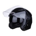 Motorcycle Scooter Half Open Face Helmet Dual Lens Anti-fog Ridng Protective