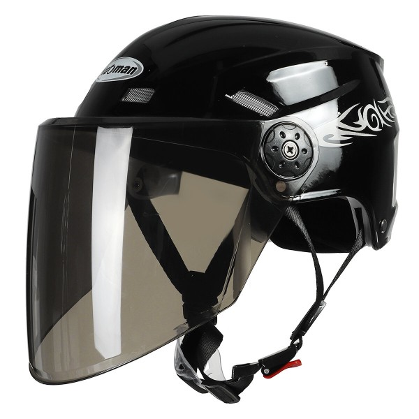 316 Motorcycle Half Face Helmet Electric Scooter Bicycle Helmet With Visor Lens