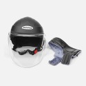 Motorcycle Half Helmet Safety Unisex Sunshade Sun Protection Electric Scooter Headpiece