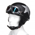 Retro Vintage Motorcycle Helmet Safety Half Helmet with Sun Visor UV Goggles