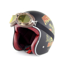 Retro Half Face Helmet Safety Motorcycle Scooter Vintage Motorcycles Helmett Riding For Men And Women With Free Goggles