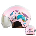 SM210 Electric Car Motorcycle Half Helmet Four Season Universal Men Women Riding Helmet With W Visors