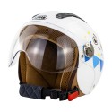 SM306 Children Helmet Electric Car Breathable Sunscreen Scooter Moto Helmets Child Safety Hat With Removable Lens