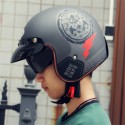 SM521 Electric Vehicle Motorcycle Helmet Men Women Retro Helmet Four Seasons Universal Half Helmet