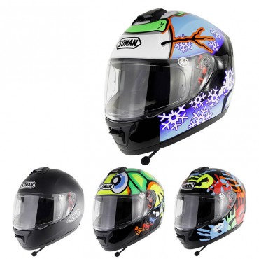 SM962 DOT Motorcycle Helmet Full Face Motocross With bluetooth Headset