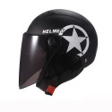 Universal Unisex Motorcycle Scooter Half Face Helmet With Brown Lens Breathable