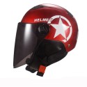 Universal Unisex Motorcycle Scooter Half Face Helmet With Brown Lens Breathable