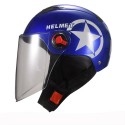 Universal Unisex Motorcycle Scooter Half Face Helmet With Transparent Lens Breathable