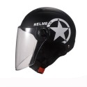 Universal Unisex Motorcycle Scooter Half Face Helmet With Transparent Lens Breathable