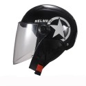 Universal Unisex Motorcycle Scooter Half Face Helmet With Transparent Lens Breathable