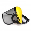 Yellow Safety Helmet Full Face Mask Chainsaw Brushcutte Mesh For Lawn Mower Trimmer Brush Cutter