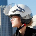 Black Electric Bicycle Helmet Motorcycle Helmets Open Face Visors Men Women Summer Scooter Motorbike Moto Bike Helmet