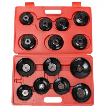 14PCS Oil Filter Removal Wrench Cap Socket Drive Remover Tool Car Repair Kit Universal