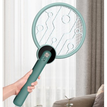 Foldable Hand-held Electric Anti-mosquito Swatter Household Car Mosquito Swatter USB Chargeable