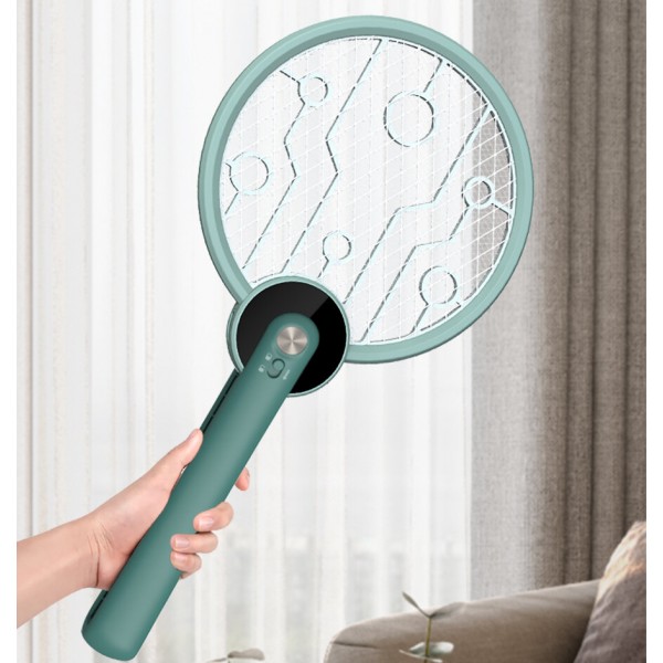 Foldable Hand-held Electric Anti-mosquito Swatter Household Car Mosquito Swatter USB Chargeable
