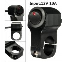 12V 10A Motorcycle Handbar Grip Light Switch On/Off Aluminum Alloy with Indicator