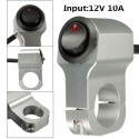 12V 10A Motorcycle Handbar Grip Light Switch On/Off Aluminum Alloy with Indicator