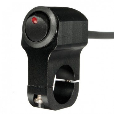 12V 10A Motorcycle Handbar Grip Light Switch On/Off Aluminum Alloy with Indicator