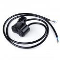 12V 7/8 Inch 22mm Motorcycle Handlebar Double Switch Aluminum Alloy Waterproof Light ON OFF Dual Button Switch