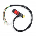 12V Motorcycle LED Headlights Switch Handlebar Installation Driving Working Spot Light ON-OFF