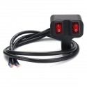 12V Motorcycle Light On Off Switch with Pilot Lamp Handlebar Waterproof ATV Headlight