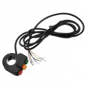 22mm 7/8inch Motorcycle Scooter Handlebar Switch Horn Headlamp 3 Speed Shift Gear On Off 3 in 1