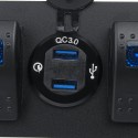 6 Gang Rocker Switch Panel with USB Charger Voltmeter