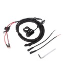 MK2W 12V Motorcycle Led Light Switch Wire Harness ATV Handlebar Fog Spotlight On Off Switch