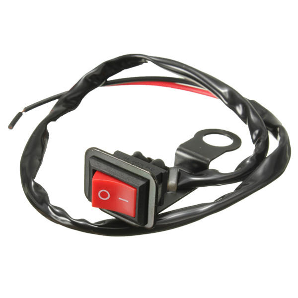 Motorcycle ATV Quad Bike Headlight On/Off Switch Rear View Mirror Wire