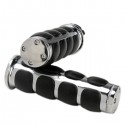 1 inch Handlebar Hand Grip Black White Universal for Harley