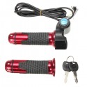 12V-99V Universal Motorcycle Voltage Display Digital Handlebar Grip With Lock Keys