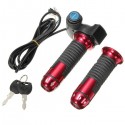 12V-99V Universal Motorcycle Voltage Display Digital Handlebar Grip With Lock Keys