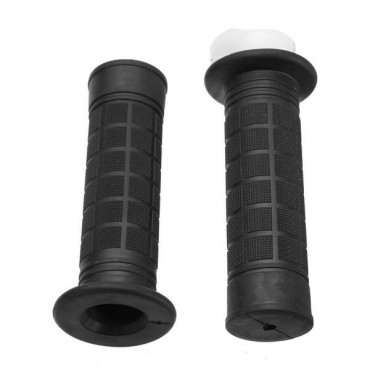 22mm/0.87in Pair Motorcycle Handlebar Grips Handlebar Black Rubber